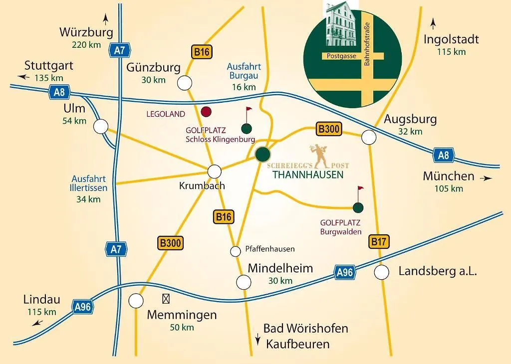 Hotel Schreiegg'S Post Thannhausen 4*,